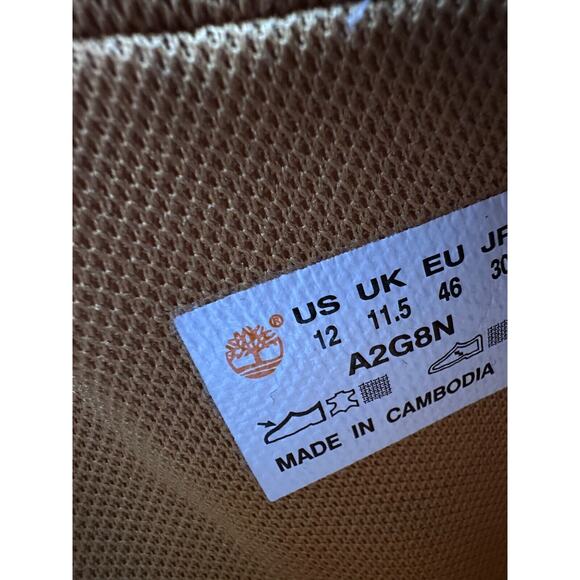 NWB Timberland ReBOTL Davis Square Waterproof Wheat Leather Chukka Boots Sz 12 - Picture 12 of 13